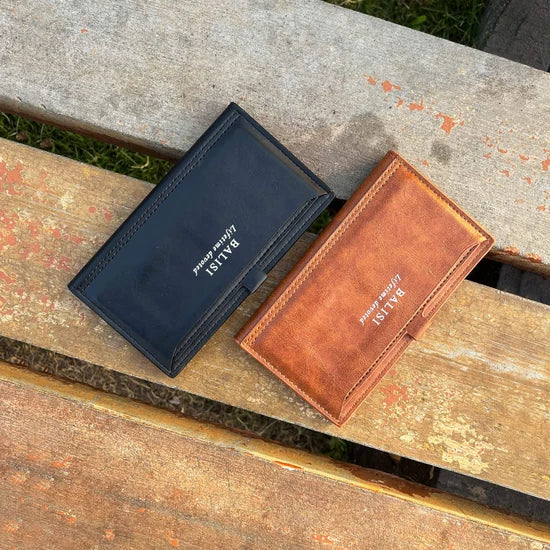 BALISI Classic Men's Leather Wallet with Removable Card Holder