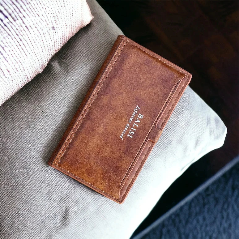 BALISI Classic Men's Leather Wallet with Removable Card Holder