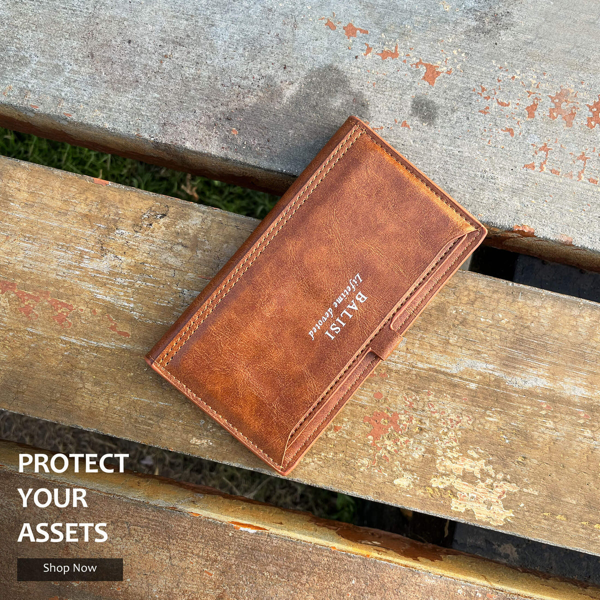 BALISI Classic Men's Leather Wallet with Removable Card Holder