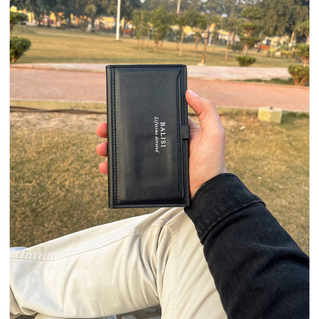 BALISI Classic Men's Leather Wallet with Removable Card Holder