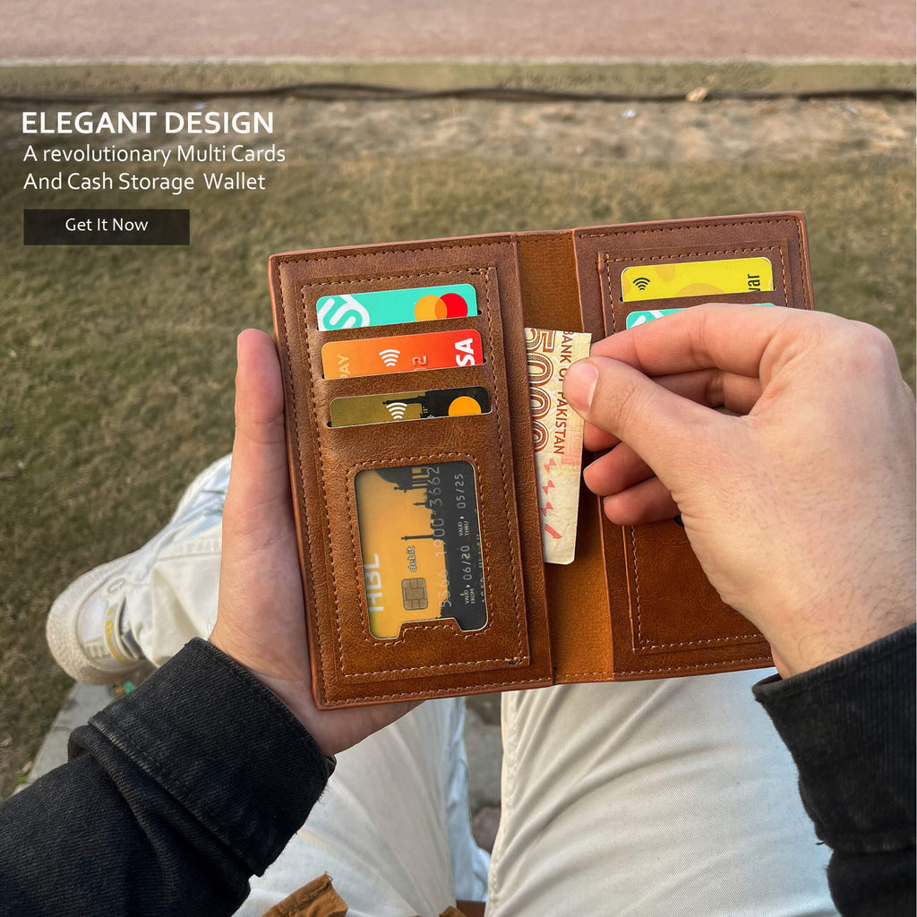 BALISI Classic Men's Leather Wallet with Removable Card Holder